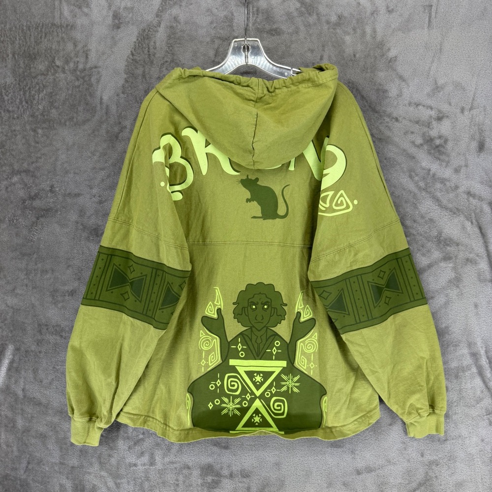 Disney Spirit Jersey Encanto Bruno Hoodie Olive Green Cotton Mens Large L - Picture 10 of 12